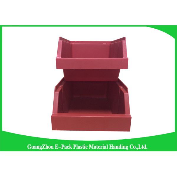 20L Shelving Industrial Plastic Totes , Hardware Storage Containers Space Saving