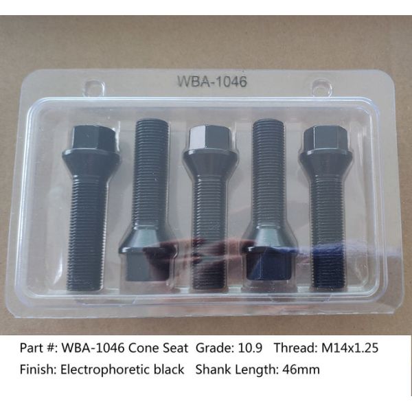 Grade 10.9 Extended Bmw Wheel Bolts Black Shank 44mm For BMW F Chassis G Chassis & Mini