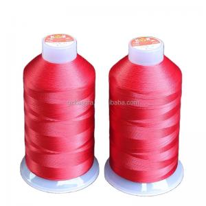 China Plastic cone 100% continuous filament polyester thread TEX70 for crochet Free Sample on sale