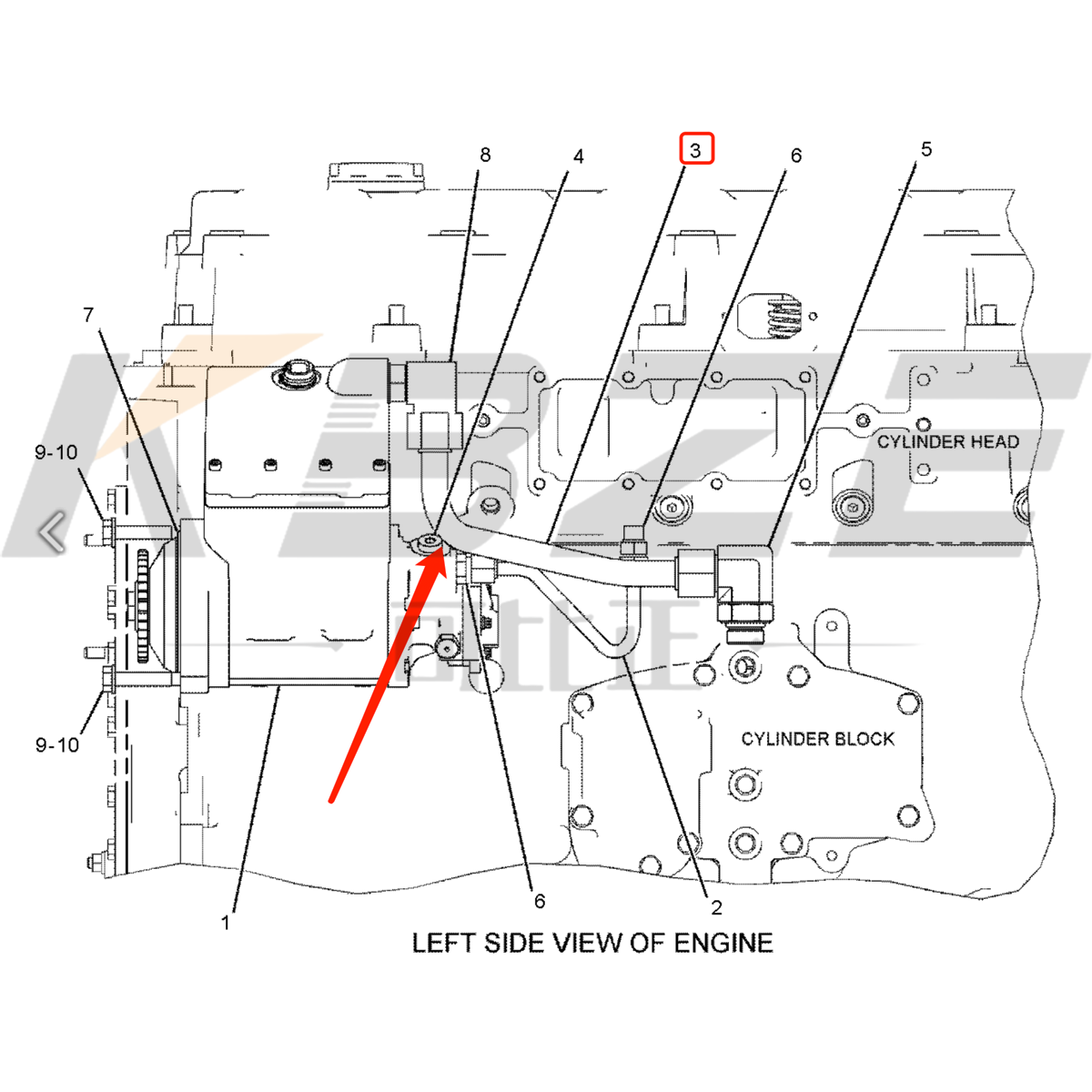 KBZE BRAND C9 ENGINE 387-7153 DIESEL PUMP FUEL PIPE FITS 330D 336D 340D EXCAVATOR