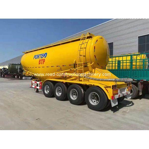 4 Axle Dry Silo Bulker Cement Tanker 45cbm Truck Semi Trailer For Cargo