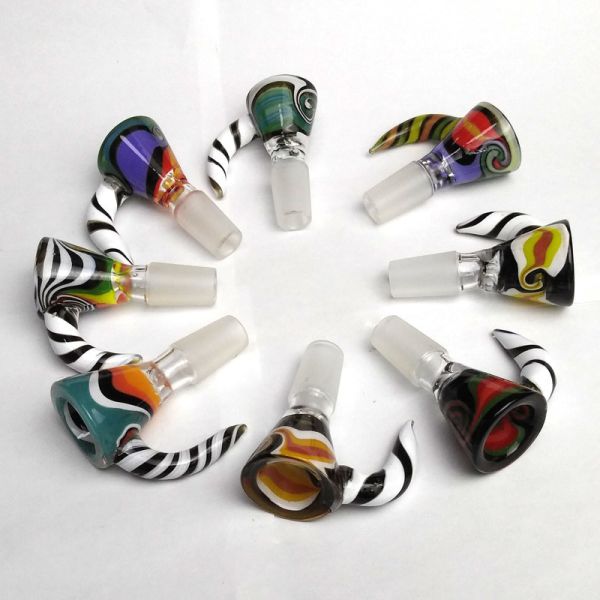 Cool Design Colored Glass Slide Bowl With Male 14mm 18mm Joint Daily Use