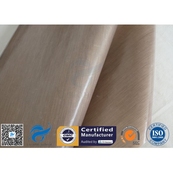 260℃ 230GSM Brown Ptfe Coated Fiberglass Cloth For Heat Press Transfer
