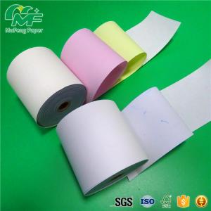 China Printed Colorful Good Quality Continuous Ncr Payslip Rolls Carbonless Paper on sale