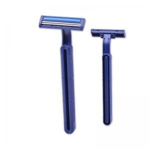 Quality Twin Stainless Steel Blade Rubber Handle Shaving Razor Disposable wholesale