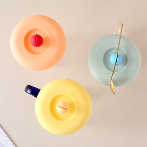 Silicone Cup Lids Silicone Coffee Mug Lids Reusable Coffee Tea Water Cup Lids Anti-dust Airtight Mug Covers Mug Covers