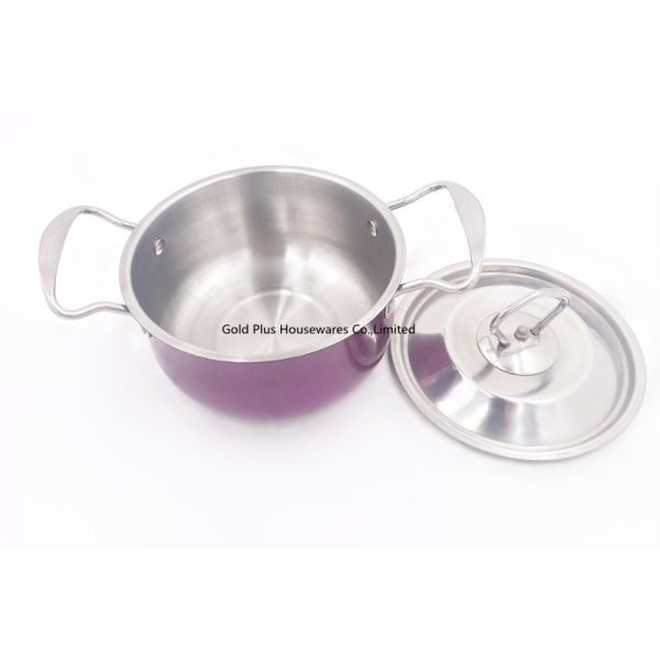 6pcs 20cm Stainless Steel Casserole Hot Pot Insulated Food Warmer