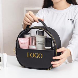 Quality New Style Customization 3pcs/Set Luxury Designer Pvc Clear Cosmetic Bags Black Travel Makeup Pouch Bag With Logo wholesale