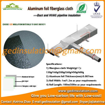Reflective Aluminum Sheet Coated Fiberglass Cloth Laminated Foil