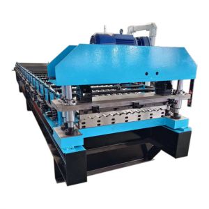 Quality PLC System Corrugated Sheet Roll Forming Machine High Speed 0.3mm-0.8mm wholesale