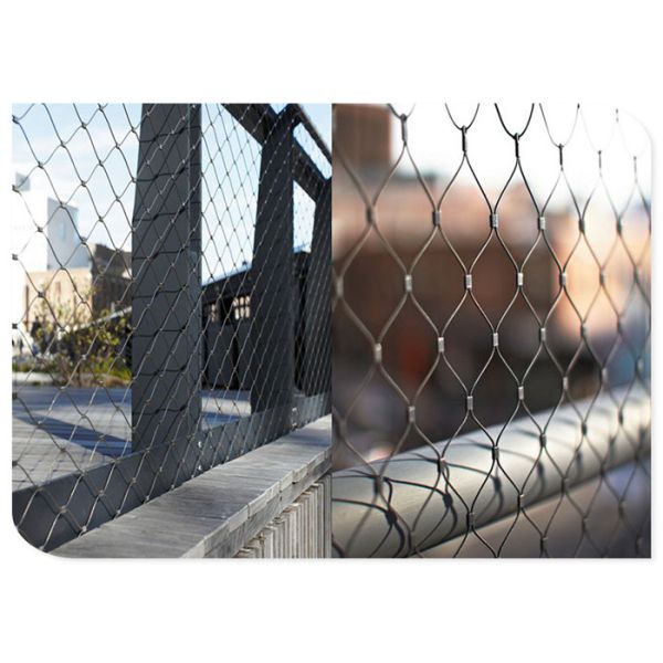 Flexible Durable Stainless Steel Wire Rope Mesh For Balcony Railings