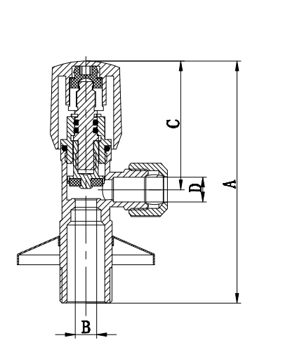 Triangle Zinc Alloy Handle HPB 57-3 Brass Angle Valves
