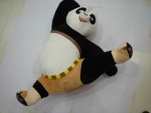 Cute Kungfu Panda Kick Pose Cartoon Stuffed Toys For Collection