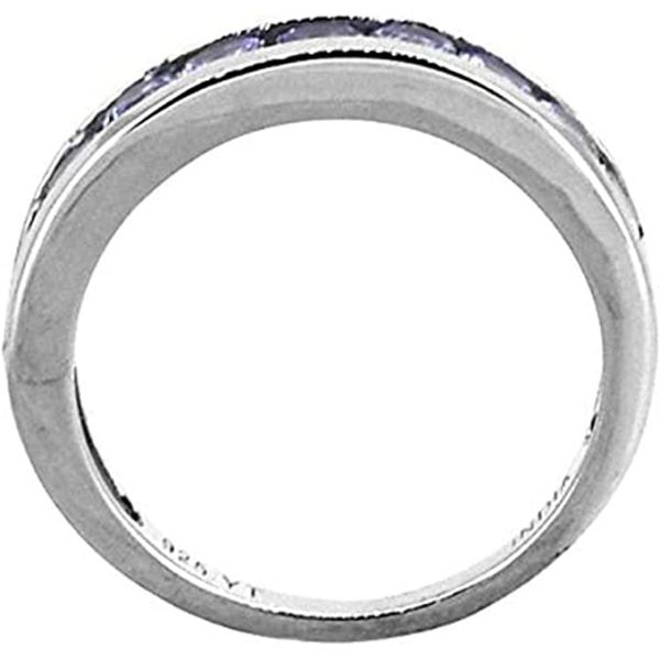 0.5 CTW Natural Blue Tanzanite Ring 18K Solid White Gold