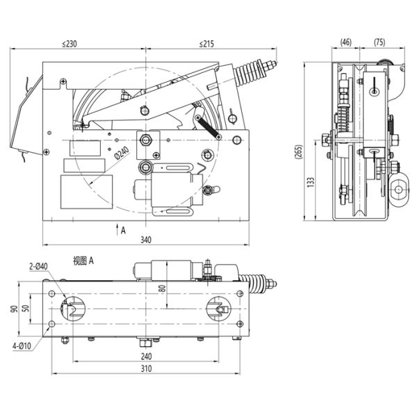 Passenger Elevator Safety Components 500N Pulling Over Speed Governor