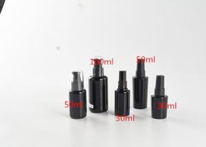 Quality Recycled Hot Stamping Black Cosmetic Bottles Empty Makeup Jars 7.5ml 10ml wholesale