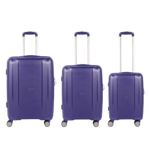Buy cheap Blue Polypropylene Aluminum trolley 3 Pcs Luggage Sets from wholesalers