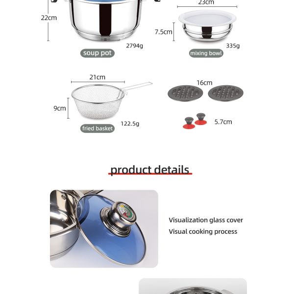 Wholesale Kitchen Non Stick Cookware Set Non Stick Cooking Utensil Set Stainless Steel Nonstick Cookware Sets