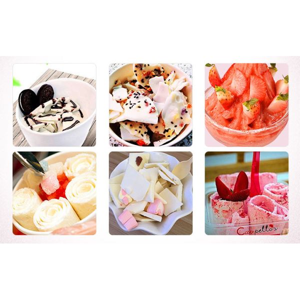 Thailand Mobile Food Cart with Frozen Yogurt Machine and Automatic Defrost Function