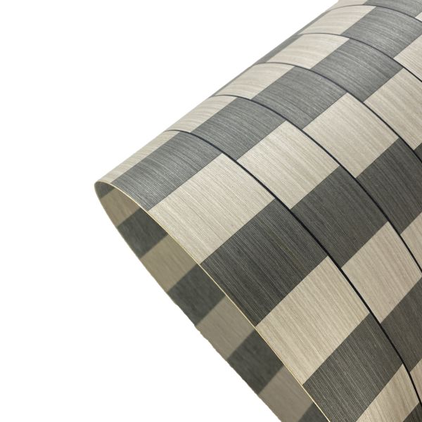 Exotic Parquet Wood Veneer With Fleece Backing DIY For Wallcovering Home Table Decoration