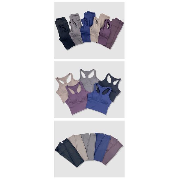 100% Squat Proof Naked Feeling Yoga Activewear Sets 240gsm Racer Back Sport Bra