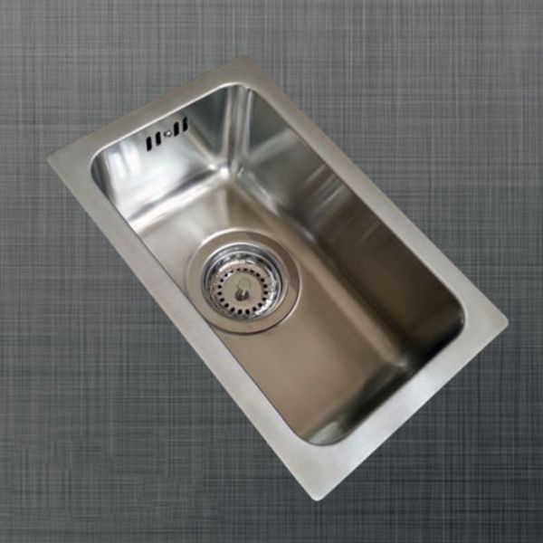 Single Basin Corner Kitchen Bathroom Sinks Stainless Steel With Drainer Water Tube