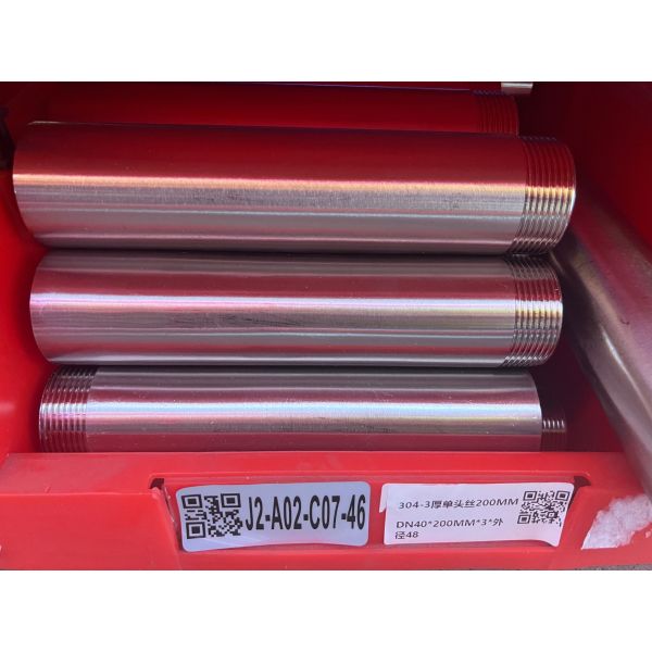 Stainless Steel Threaded Pipe Fitting Tubing Fittings Welded Weld Elbow SS 304 Nipple Seamless Pipe Nipple