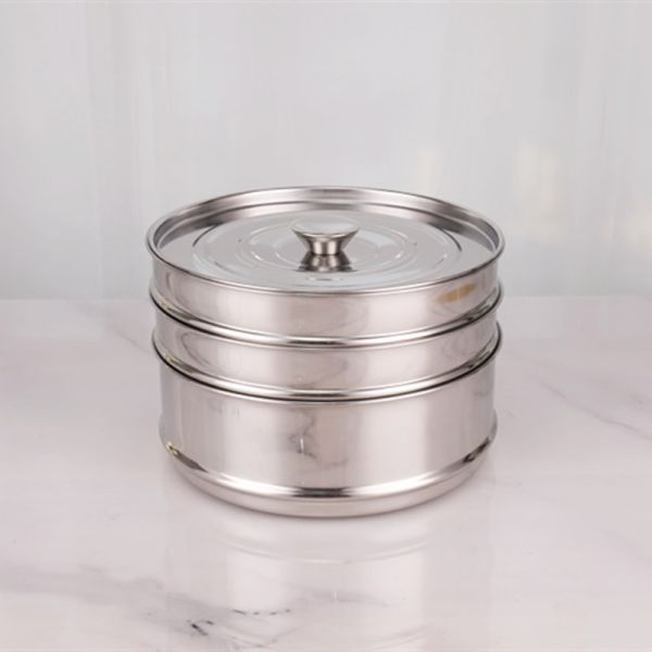 20cm 3 Layer Stainless Steel Steamer Basket Dumpling Vegetable Steamer Pot
