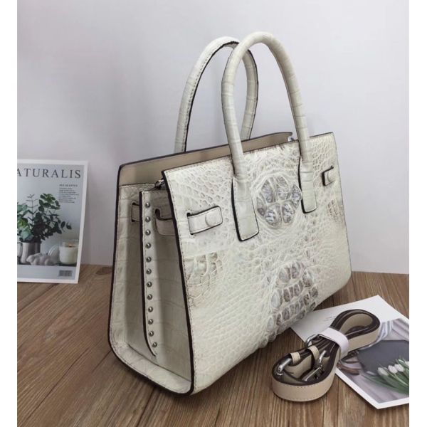 Exotic Genuine Alligator Skin Women Working Totes Large Shoulder Bag Authentic Crocodile Leather Lady Top-handle Handbag