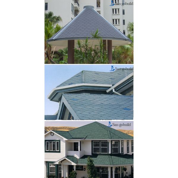 Hangzhou Roofing Materials Fish Scale Asphalt Roof Bitumen Shingles