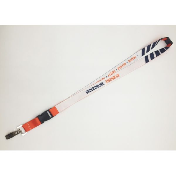 Rush order accepted sublimation lanyard with custom logo and color for ID card