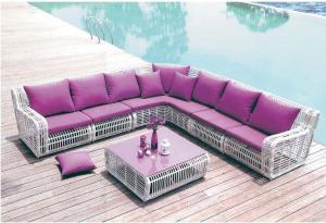 Quality YLX-RN-006 Rattan Long Sofa (Arm Chair/Without Chair) and Table with Glass sets wholesale