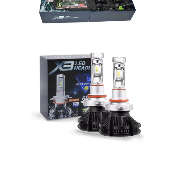 X3 Automotive LED Headlight Fanless Fog Light H4 H7 H11 9005 9006