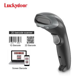 Quality 1D And 2D Corded Barcode Reader Fast Scanning Handheld QR Code Scanner With Stand wholesale