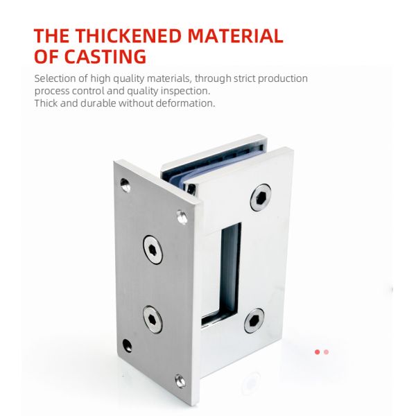 180 Degree Stainless Steel Shower Door Glass Clamp Hinge for Long Life Laundry Needs