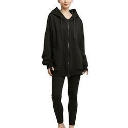 Quality                  Custom Women Black Hoodie Ladies Plus Size Long Sleeve Zip up Sweatshirt Casual Hoodies              wholesale