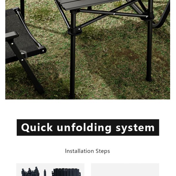 Portable outdoor table folded for easy transport