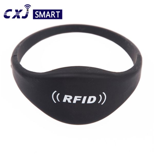 Waterproof RFID NFC Bracelet , NFC Silicone Wristbands For Access Control
