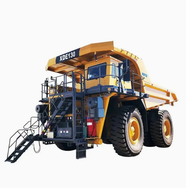 XDE130 Mining Mine Dump Truck 570/1900 kW/rpm Rated Power 52m3 Cargo Box Volume SAE 2 1 stacking