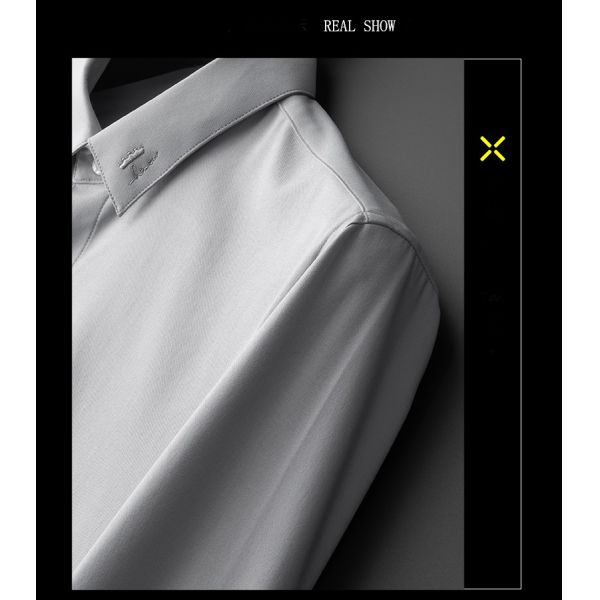 Autumn Custom Tuxedo Men's Shirts 100% Cotton Long Sleeve Formal Shirts for Plus Size