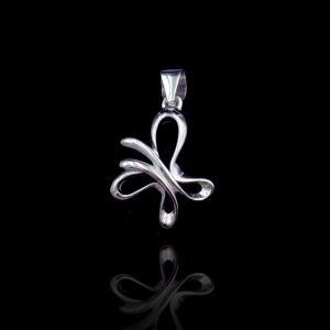 Quality Hollow Design Butterfly Silver Pendants Korean Minimalist Style wholesale