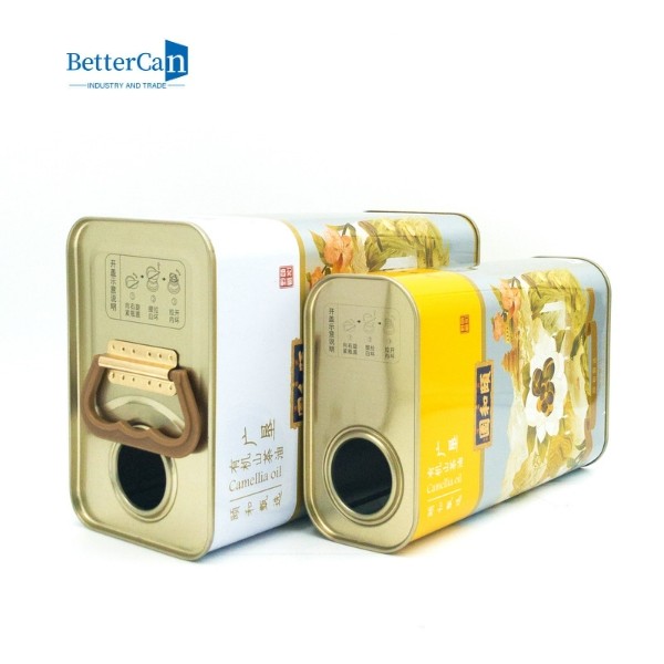 Rectangular 3 Liter Olive Oil Tin Can Manufacturers Without Handle