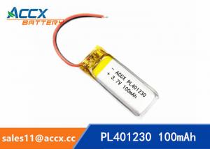 Quality ultra slim rechargeable battery 401230 100mah 3.7v li ion battery lithium polymer battery wholesale