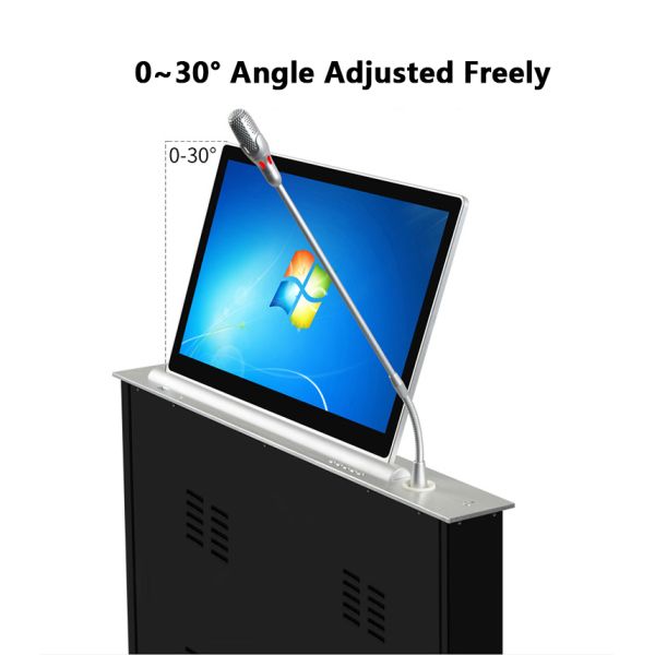 Conference Table Pop up LCD Monitor Lift BNT 17 3 Retractable Touch Screen