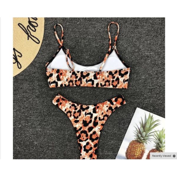 Sexy Leopard Bikinis 2018 Micro Bikini Push up Thong Bikini High Cut Swimsuit Women Mini Suit Women Swimsuit