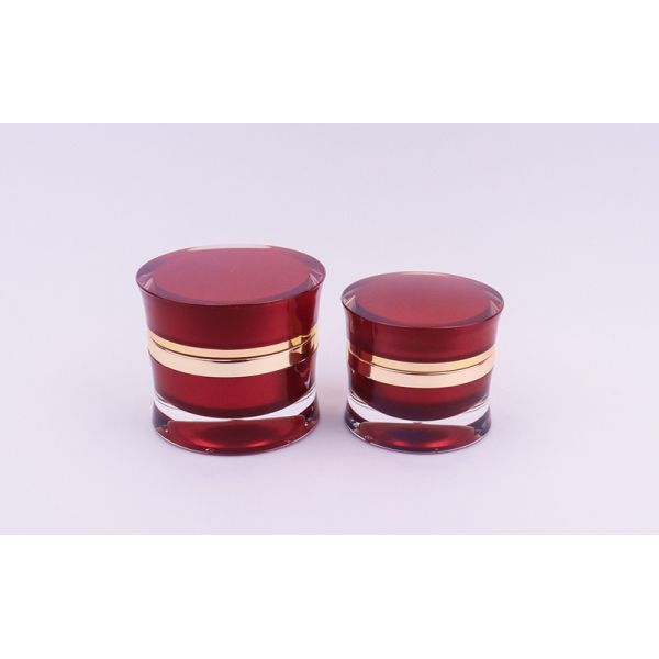 Acrylic Double Wall Cosmetic Jars 30g 50g Empty Plastic Jars With Lids Cosmetic Cream Jar