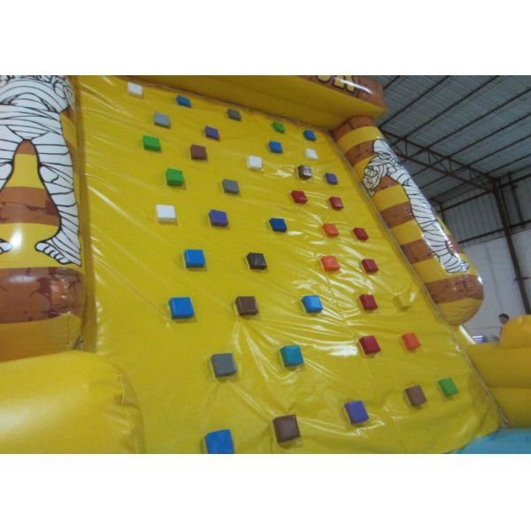 Commercial Egypt Tower Tour Inflatable Rock Climbing Wall Inflatable Sport Game Waterproof Fireproof PVC 5 X 4 X 6m