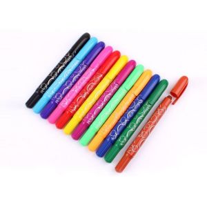 Quality 12 colors Eco-friendly fancy Non-toxic wax crayon set/cheaper and 12 colors rotating crayon wholesale