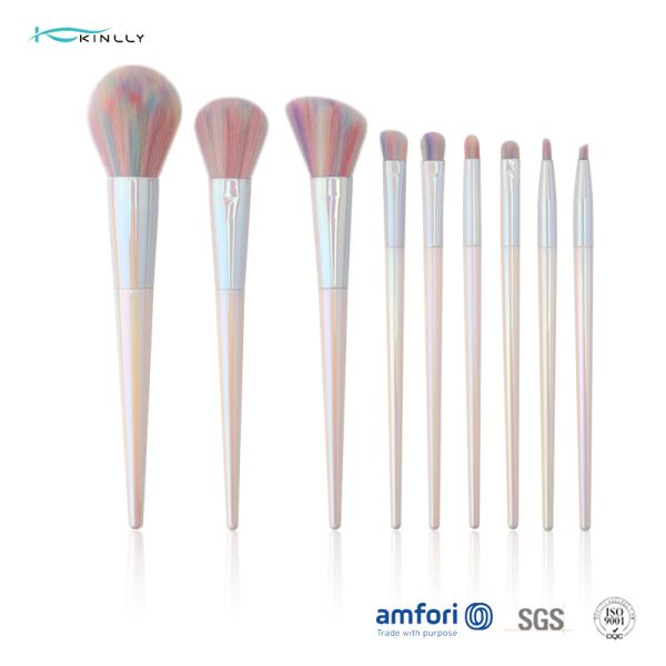 Cheap Eyebrow 9pcs Beauty Blending Plastic Makeup Brushes for sale