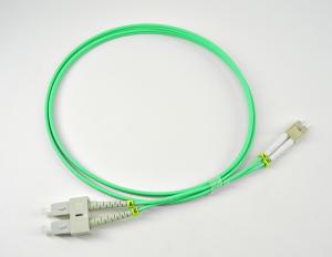 Quality SC-LC multimode fiber optic patch cord,10gb OM3/OM4 50/125um Aqua PVC/LSZH duplex patch cord optical fiber wholesale